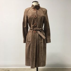 Vintage suede trench coat